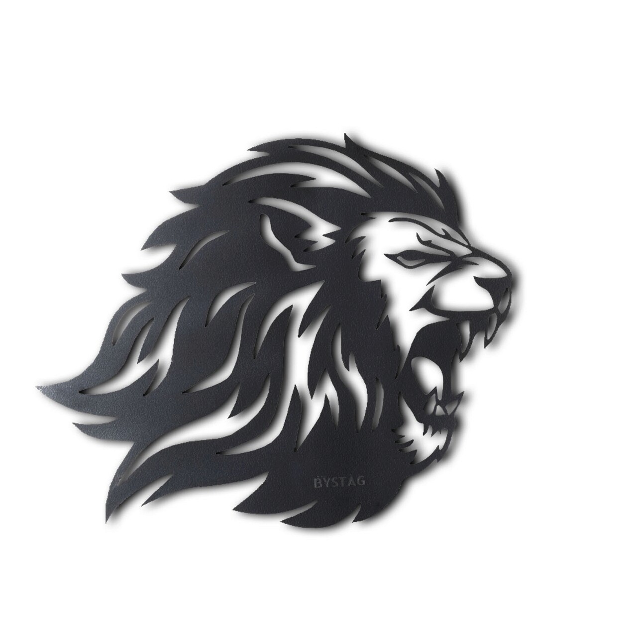 Decoratiune de perete, Roar Lion, Metal, Dimensiune: 40 x 50 cm, Negru - 1 | YEO