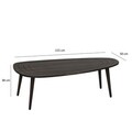 Masuta de cafea, Neostill, Sweet, 115x38x50 cm, Cadru: 100% LEMN DE PIN DE ÎNALTĂ CALITATE, Antracit