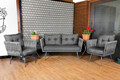 Set mobilier de gradina, Valovi, Violet, Metal, Gri