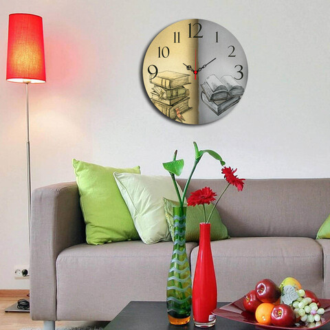 Ceas de perete, ms-38, mdf, ø40 cm, multicolor