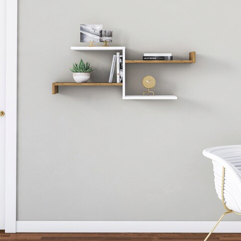 Raft de perete, minima, derosso, 105x40x22 cm, nuc / alb