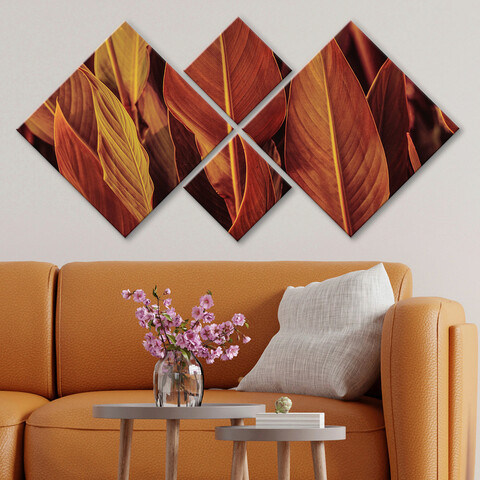 Set 4 tablouri decorative, 4mdf2310825, mdf, imprimat uv, multicolor