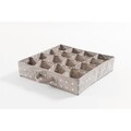Organizator pentru dulap Rivoli, Compactor, 16 compartimente, 40 x 40 x 9 cm, polipropilena, maro