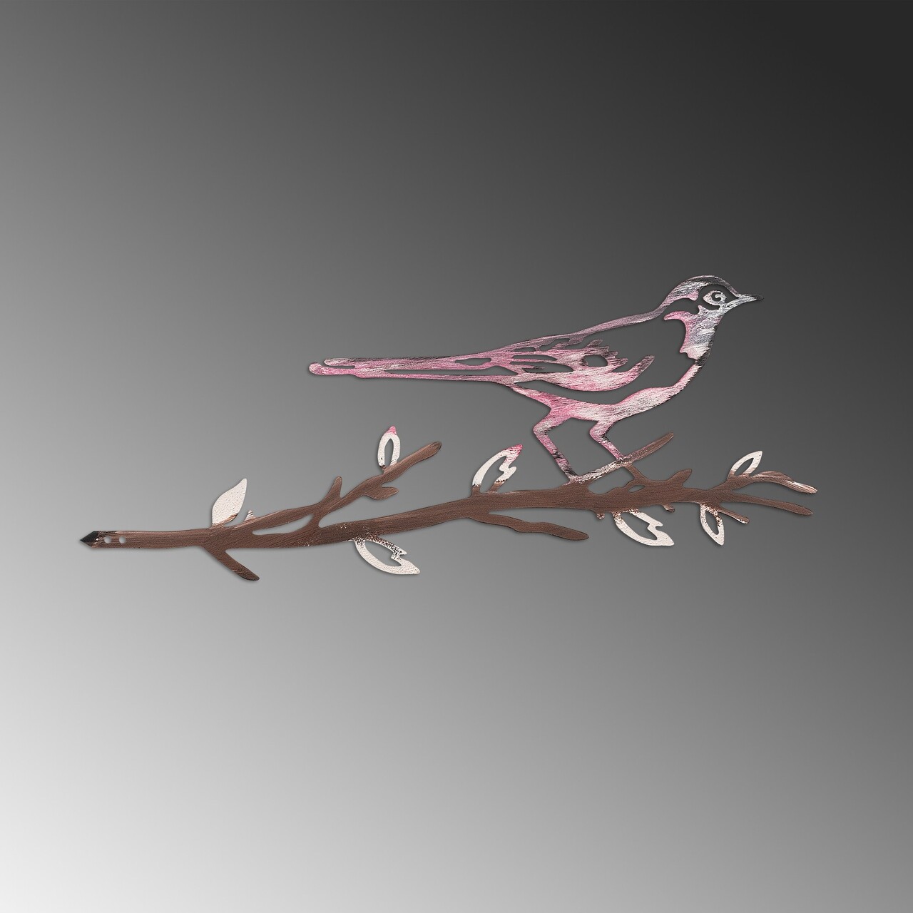 Obiect decorativ de grădină, Bird on the branch 25, 20x50 cm, Multicolor - imagine 5