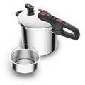 Oala sub presiune, Tefal, Secure Chrono P2594401, 8 L, 2 programe de gatire, aluminiu, argintiu