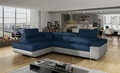 Coltar extensibil stanga 4 locuri, ELTAP, Anton, 272x203x85 cm, lemn/poliester, bleumarin/gri