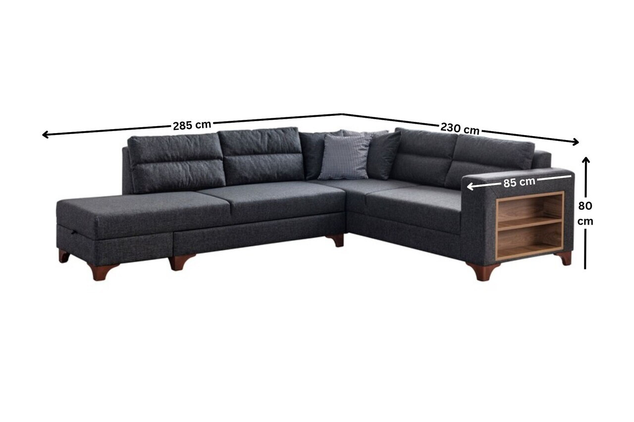 Coltar, Atelier del Sofa, 752EST1390, Lemn de carpen/PAL melaminat, Antracit - view 10