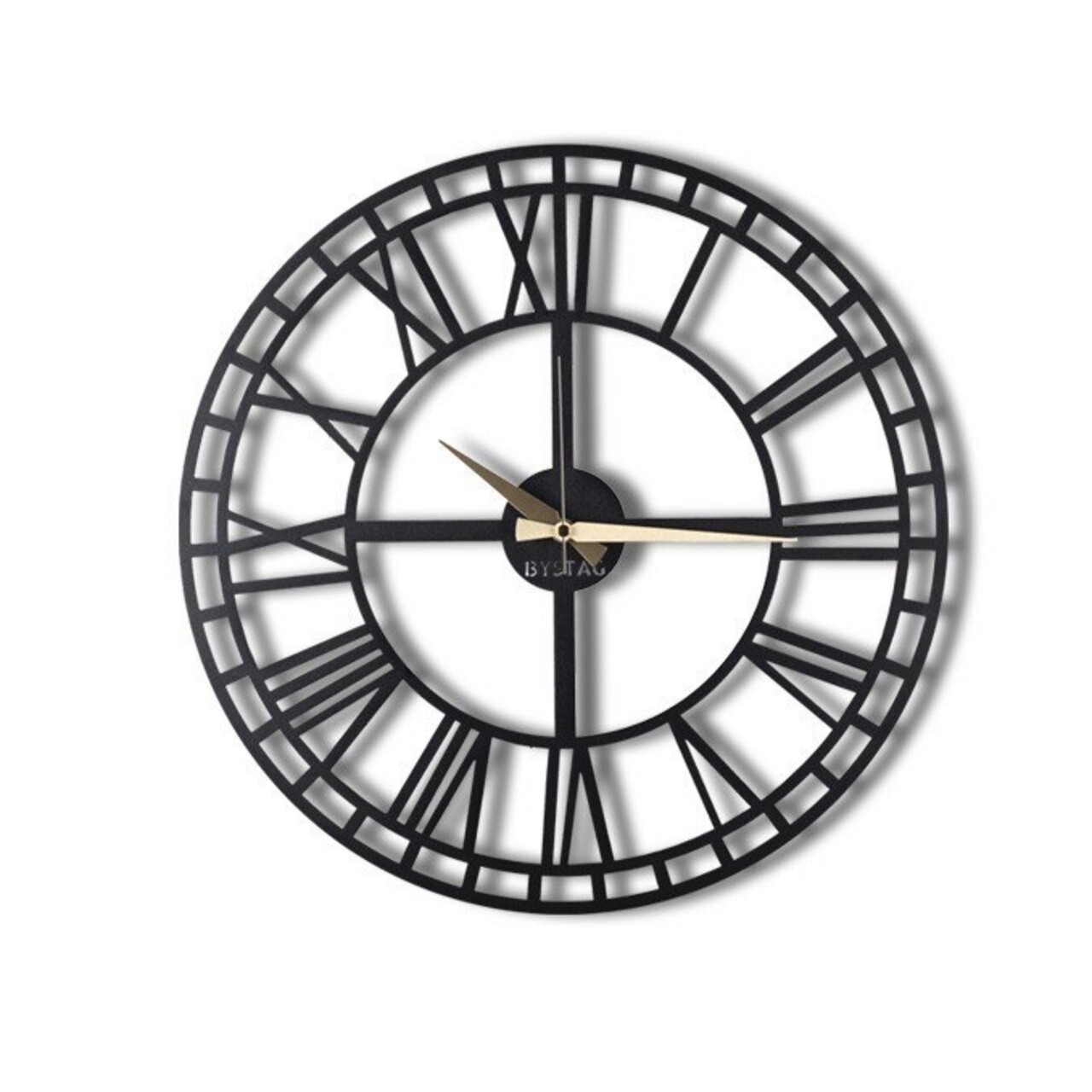 Ceas de perete Classic Metal Dimensiune: 50 x 50 cm Negru
