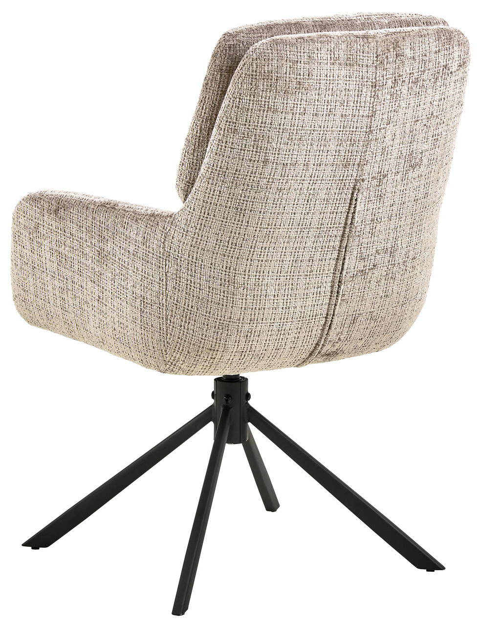 Scaun Edgar, Actona, 61x67x94 cm, rotativ, tesatura Chenille/otel, bej - view 12