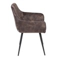 Scaun Satori, Homla, 62x58x79 cm, poliester/metal/MDF, maro inchis