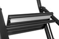 Scara pliabila cu sistem antiderapant Compact, Wenko, 45.5x43.5x84.5 cm, aluminiu/cauciuc, negru/gri