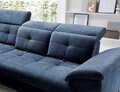 Coltar extensibil stanga 5 locuri ELTAP, LT-40AU, Inferne, 297x210x107 cm, lemn/poliester, albastru
