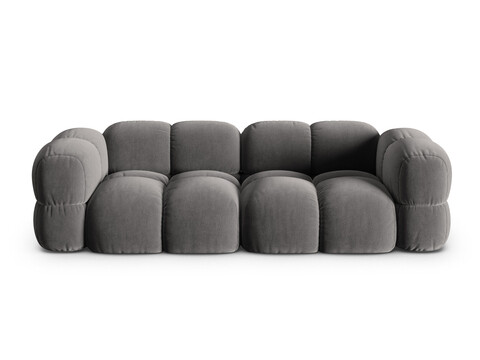 Canapea 4 locuri, Loretto, Cosmopolitan Design, 250x100x68 cm, catifea, gri