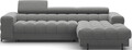 Coltar extensibil dreapta 3 locuri ELTAP, RT-06SO, Felro, 285x181x93 cm, lemn/poliester, gri inchis