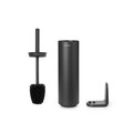 Perie de toaleta cu suport, Brabantia, MindSet Infinite Grey, 11x9.6x42 cm, otel, gri