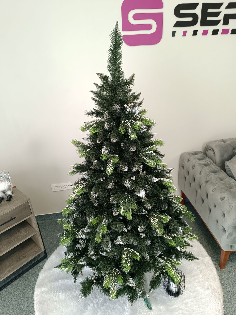 Brad artificial Christmas Deluxe by Sersimo, Diamant, 2D+3D, 180cm — imaginea 9