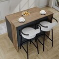 Masa de bucatarie, Hanah Home, 2801, 120x100x80 cm, PAL MELAMINAT, Pin Atlantic / Antracit