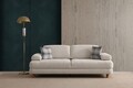 Canapea extensibila cu 3 locuri, Artie, 560ARE4165, Cadru: LEMN/PAL, Crem