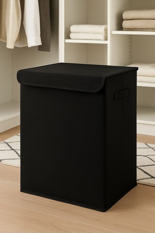 Cutie de depozitare din pâslă, YLC.B.K.K.031, 40x50x30 cm, 100% POPLIN, Negru