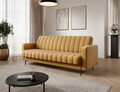 Canapea extensibila 3 locuri ELTAP, Roneyy, 212x89x86 cm, lemn/poliester, mustar