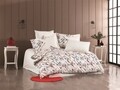 Lenjerie de pat pentru o persoana, 3 piese, 160x220 cm, 100% bumbac poplin, Hobby, Rithym, albastru inchis