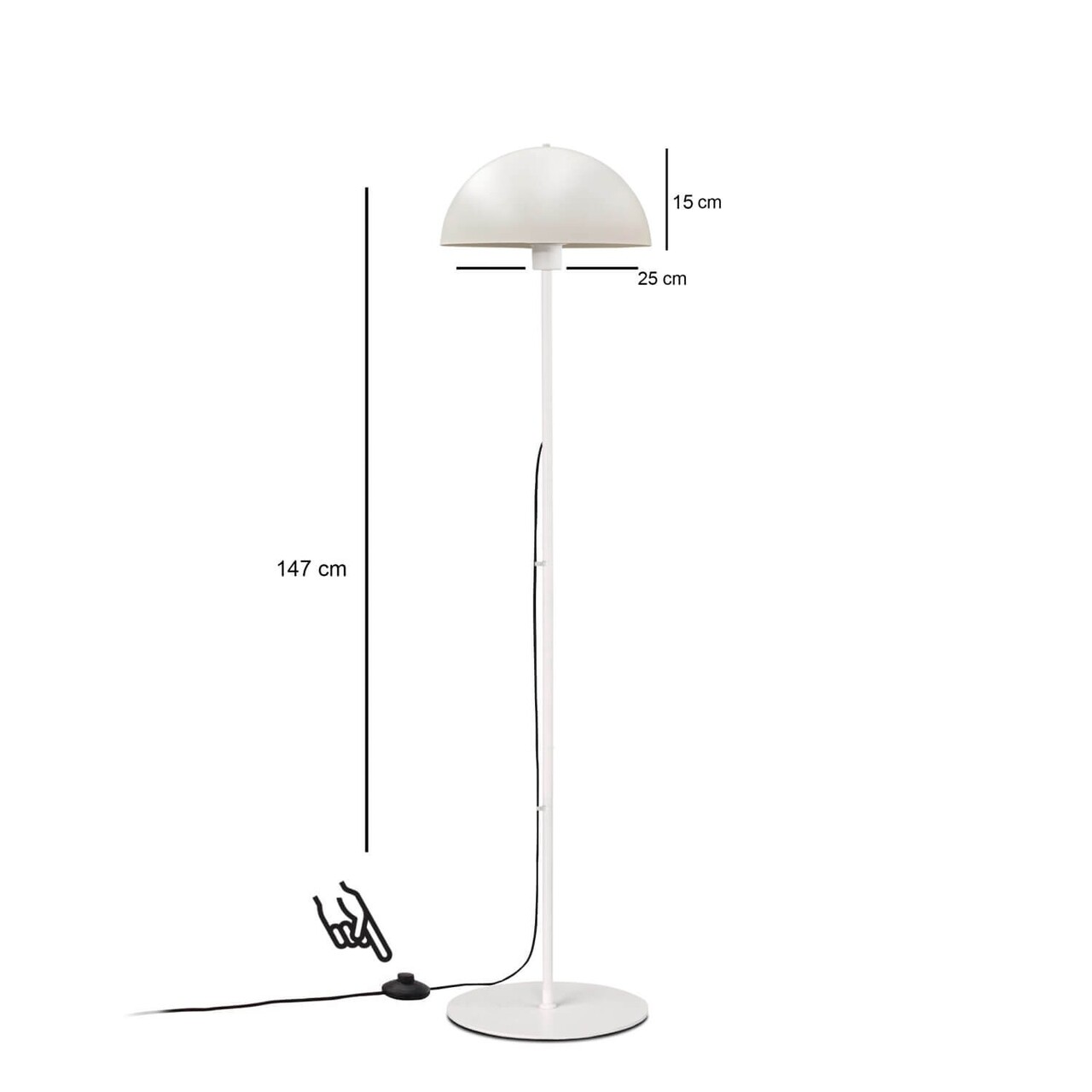 Lampadar, L'essentiel Maison, 780SGN4710, Crem - view 3
