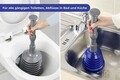 Set 3 piese pentru desfundat chiuveta Maximex, Sink, polietilena, gri/albastru