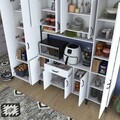 Dulap multifunctional, Rani, JE132, 220x198.6x40 cm, PAL, Alb