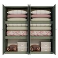 Dulap pentru haine, Hanah Home, Lucas 1600-242, 188x190x60 cm, Verde