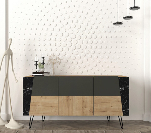 Consola, tera home, fanten konsol , 150x74.6x46.8 cm, pal, safir / negru