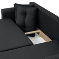 Coltar extensibil cu lada si sezlong interschimbabil, Lecce, L.230 l.76/140 H.90, stofa, gri inchis