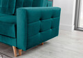 Canapea extensibila 3 locuri ELTAP, Ask20, Asgard, 233x92x93 cm, lemn/poliester, verde