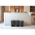 Cos de gunoi cu pedala, Brabantia, StepUp, 10 L, 26.5x20.3x38.1 cm, polipropilena, gri inchis