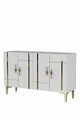 Consola, Hanah Home, Ilay 120, 120x75x32 cm, Alb/Auriu