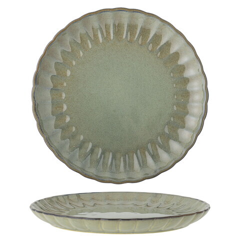 Farfurie intinsa, Bloomingville, Latina, 27x2 cm, ceramica, verde deschis
