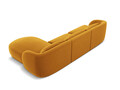 Coltar dreapta 4 locuri, Tulum, Cosmopolitan Design, 255x156x70 cm, catifea, galben