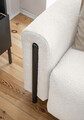 Canapea extensibila 3 locuri, ELTAP, SO-ARC-BL-01ROY, Arcadova, 244x97x97 cm, lemn/poliester, alb/negru