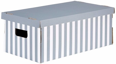 Set 3 cutii de depozitare Stripes Grey, Compactor, carton, gri Compactor