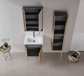 Dulap de baie cu chiuvetă, Hanah Home, Ricato 60, Maro