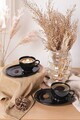 Set pentru ceai, Hermia, 275KRM2678, Dimensiune: 09 cm (2 bucăți), Negru