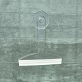 Racleta pentru baie Basic, iDesign, 20.3x1.6x20.3 cm, cu ventuze