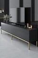 Comoda TV, Bexley, Lord, 180x47x30 cm, PAL, Antracit / Aur