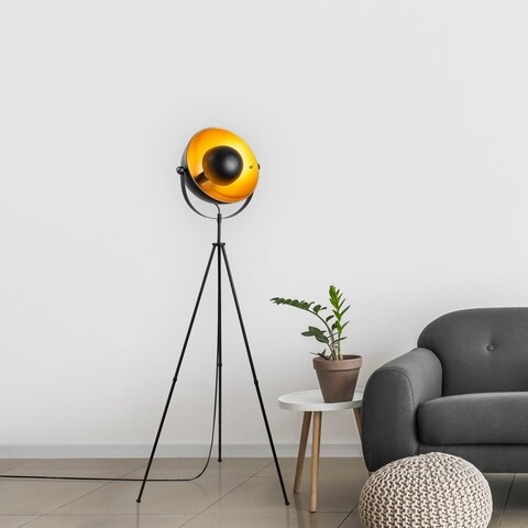 Lampadar, mixed - 11516, fulgor, 62 x 45 x 160 cm, 1 x e27, 40w, negru