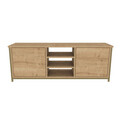 Comoda TV, Retricy, Otis, 140x35.3x50.8 cm, PAL, Aur / Stejar