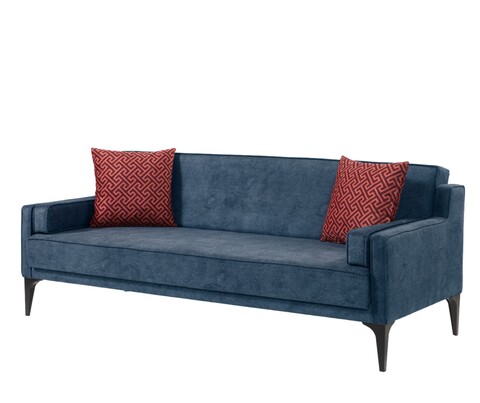 Canapea extensibila doruk, pandia home, 195x80x80 cm, lemn, albastru