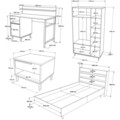 Set dormitor pentru copii, Locelso, ON24-S, Stejar