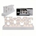 Decorațiune luminoasa Home LED, 30 x 12 cm, plastic, alb