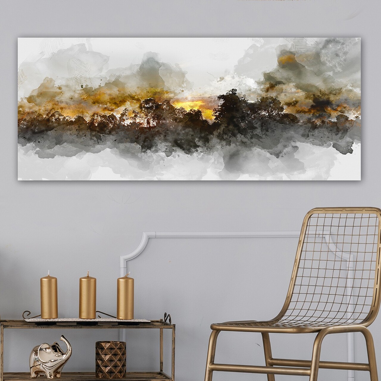 Tablou decorativ YTY563384080_50120 Cadru: 100% LEMN (grosime: 3 cm) Multicolor