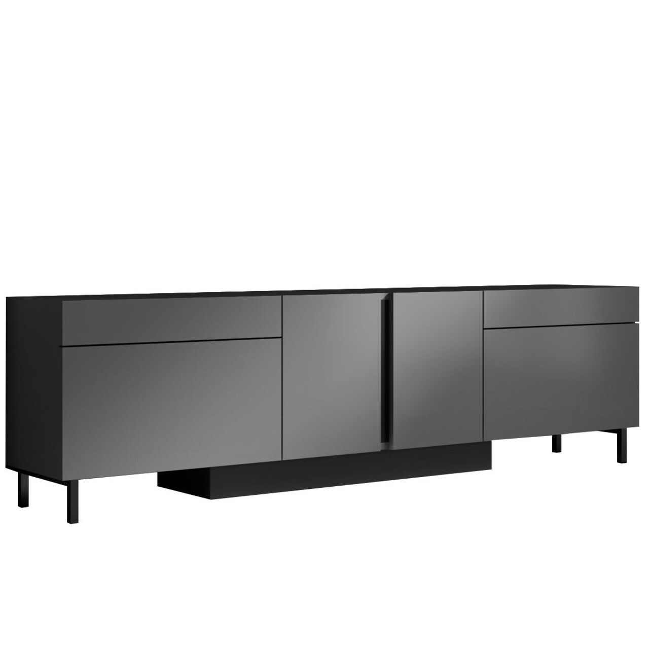Comoda TV, Hanah Home, Paris, 180x50x32 cm, Antracit - imagine 7