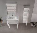 Dulap de baie cu chiuvetă, Hanah Home, Desna 90, Alb mat